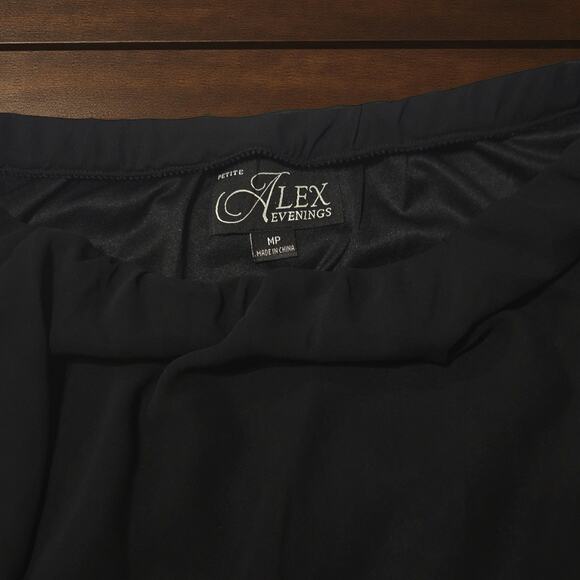 ALEX EVENINGS Sheer Tiered Layered Skirt  MP Medium Petite - Picture 2 of 2